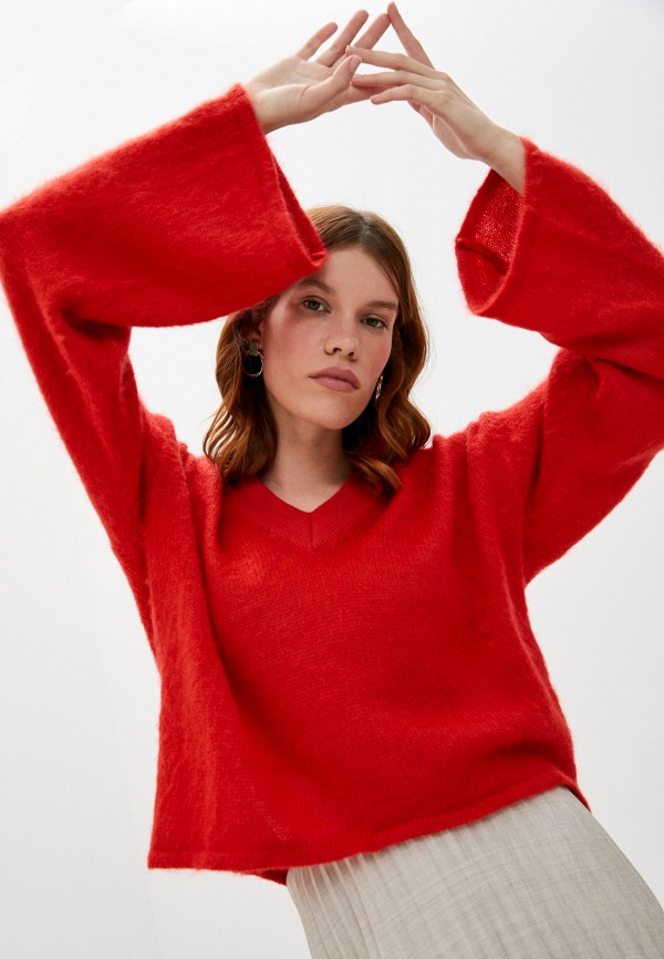 женский пуловер trussardi, красный