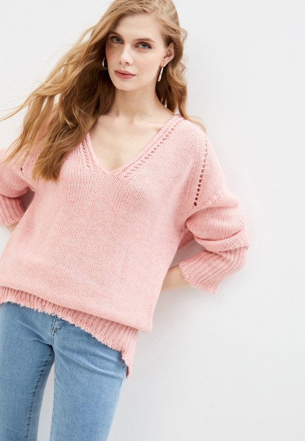 женский пуловер trussardi, розовый