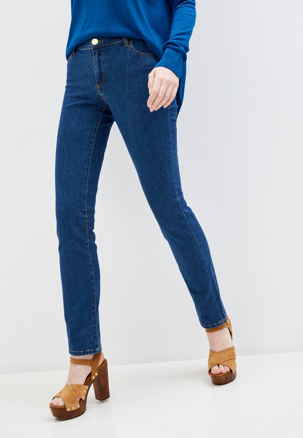 женские прямые джинсы trussardi, синие