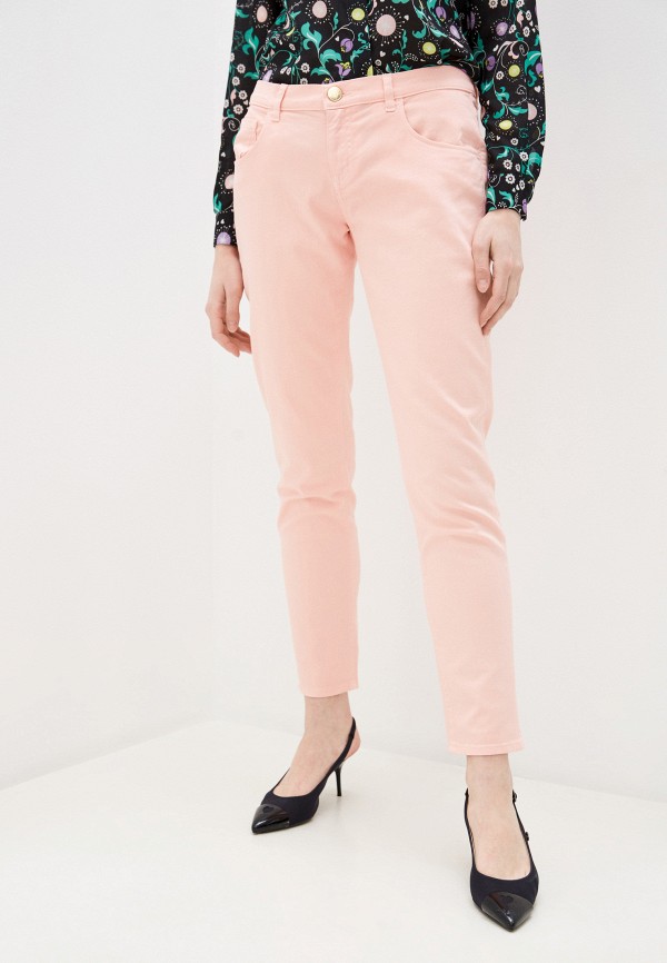 женские повседневные брюки trussardi, розовые