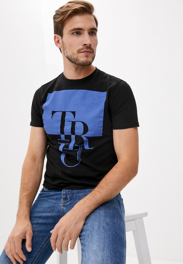 мужская футболка tru trussardi, черная