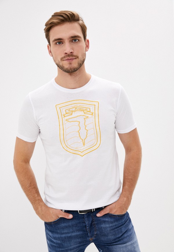 мужская футболка tru trussardi, белая