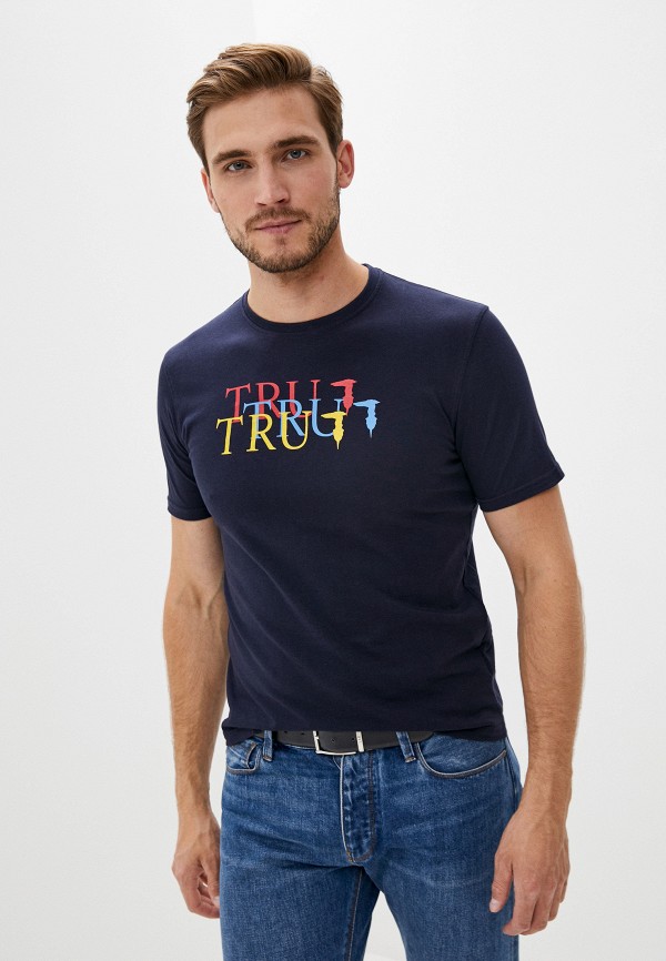мужская футболка tru trussardi, синяя