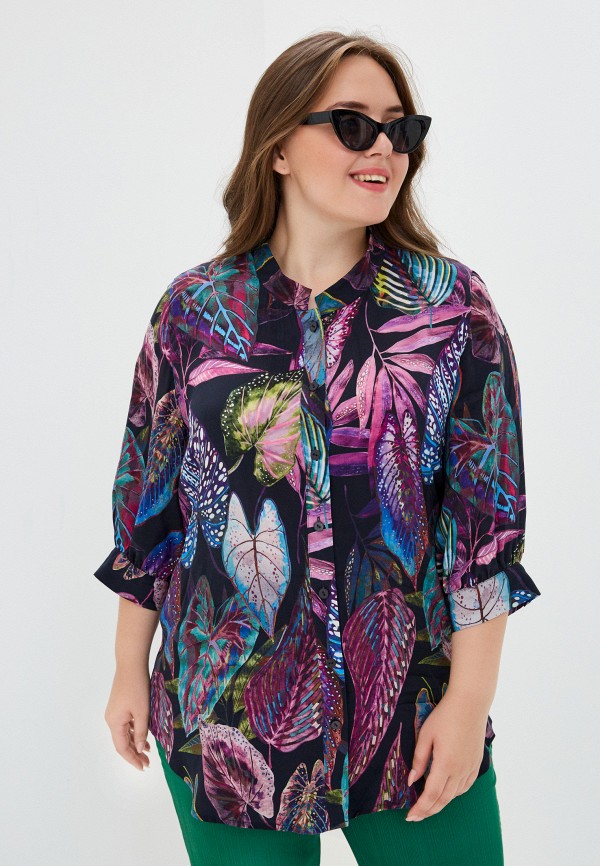 женская блузка ulla popken, разноцветная