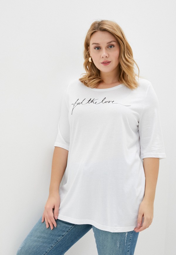 женская футболка ulla popken, белая