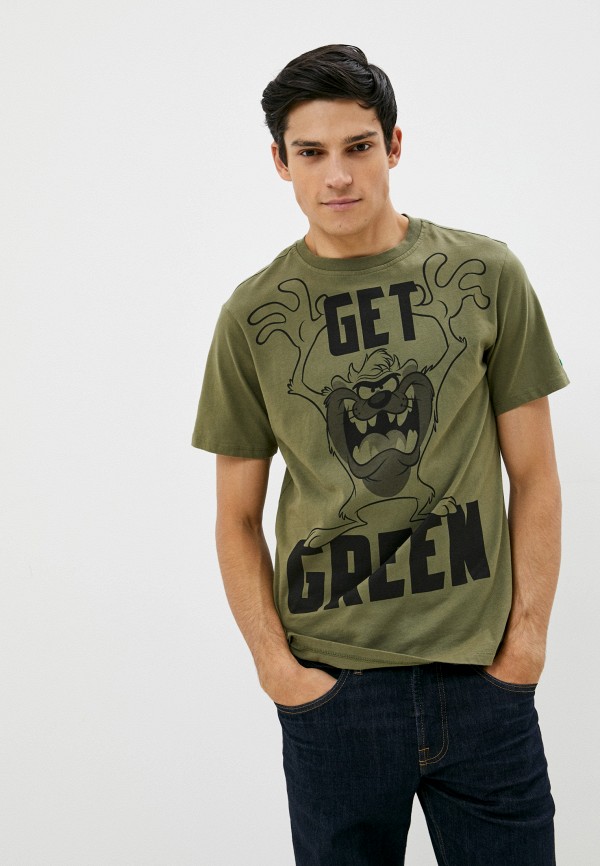 мужская футболка с коротким рукавом united colors of benetton, хаки