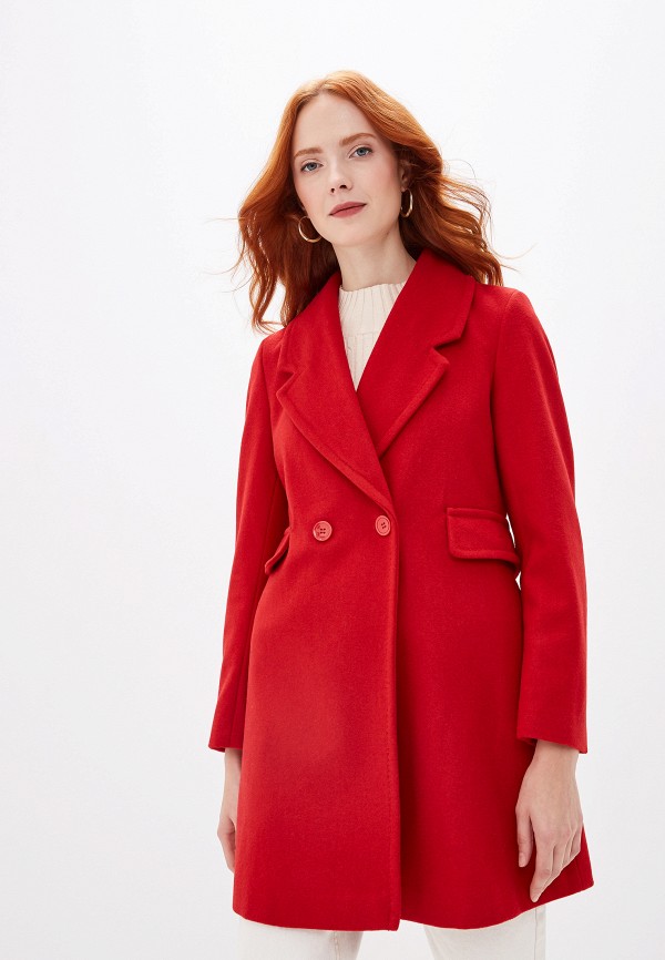 женское пальто united colors of benetton, красное