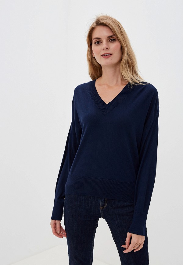 женский пуловер united colors of benetton, синий
