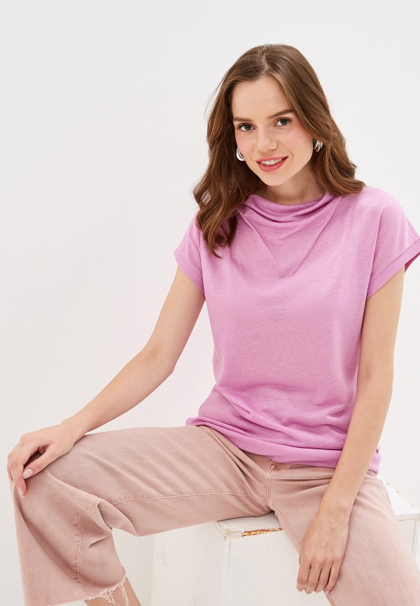 женская футболка united colors of benetton, розовая