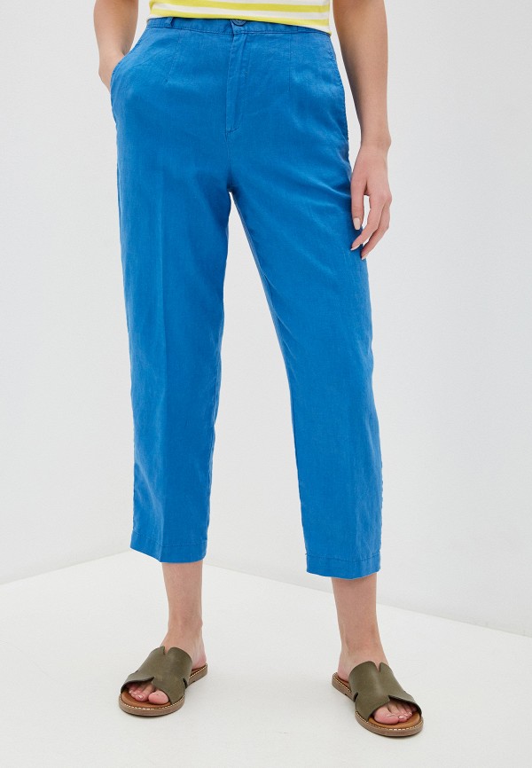 женские повседневные брюки united colors of benetton, голубые