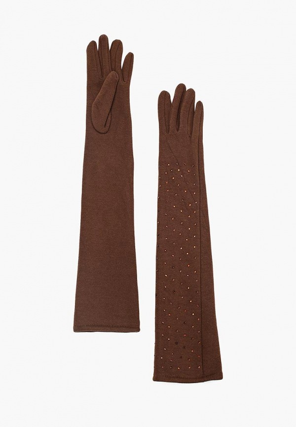 женские перчатки venera, коричневые