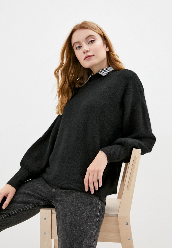женский свитер vero moda curve, черный