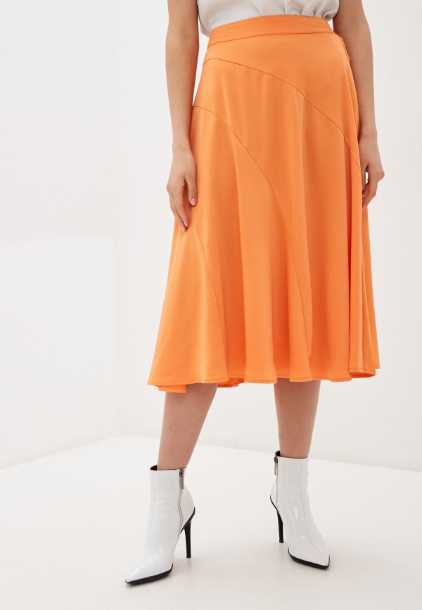 женская юбка vero moda, оранжевая