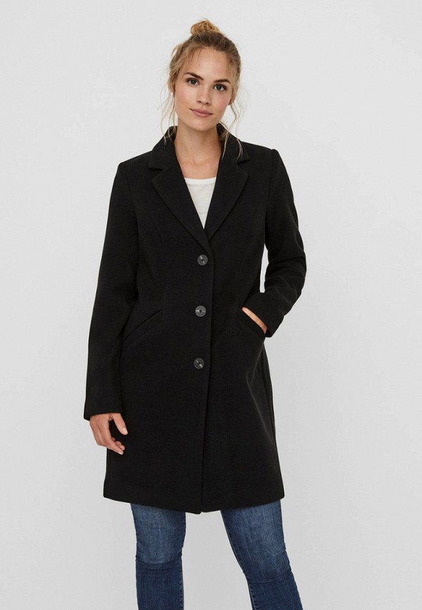 женское пальто vero moda, черное
