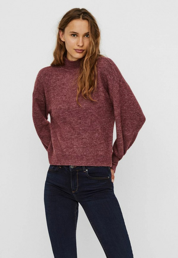 женский свитер vero moda, бордовый