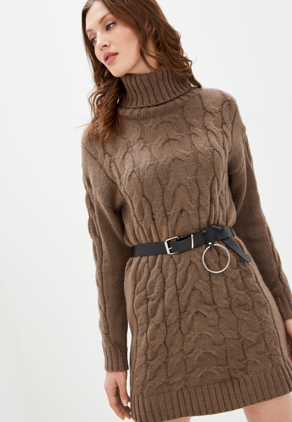 женское платье vickwool, коричневое