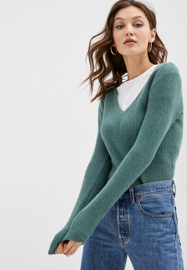 женский пуловер william de faye, зеленый