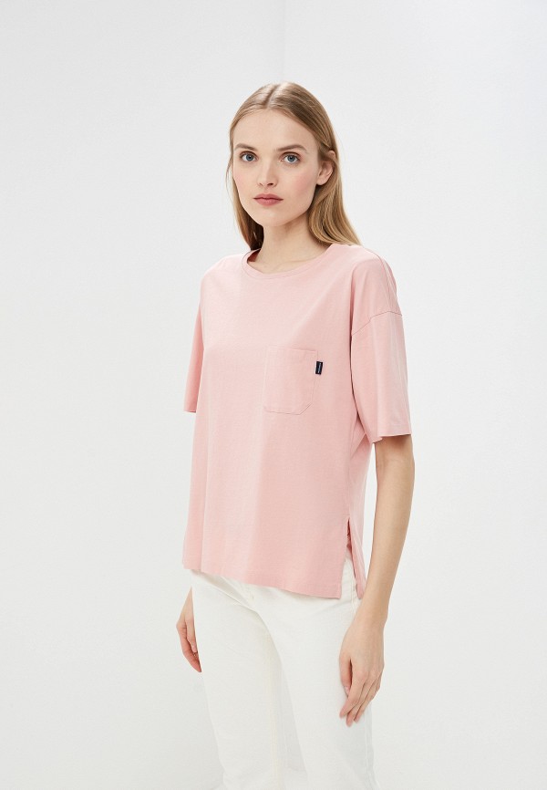 женская футболка woolrich, розовая