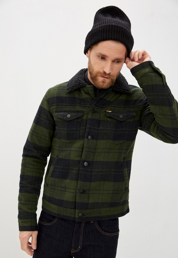 мужская куртка wrangler, зеленая