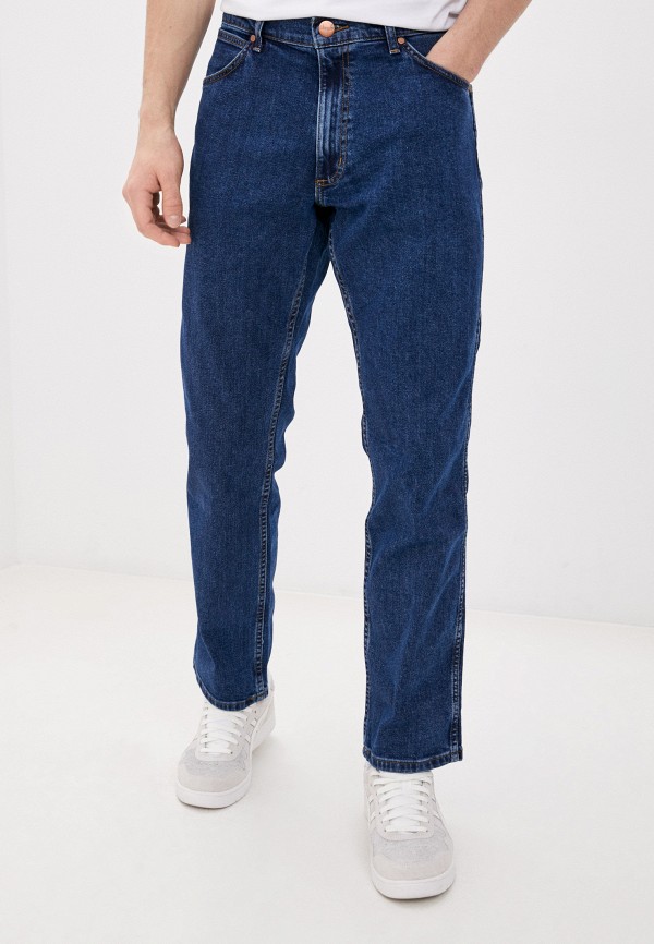 мужские прямые джинсы wrangler, синие
