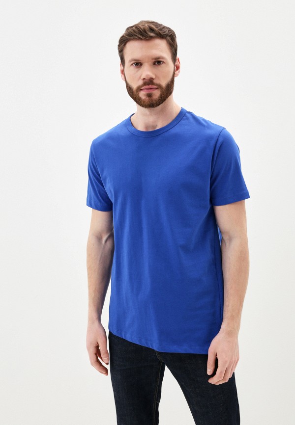 мужская футболка с коротким рукавом young & rich, синяя
