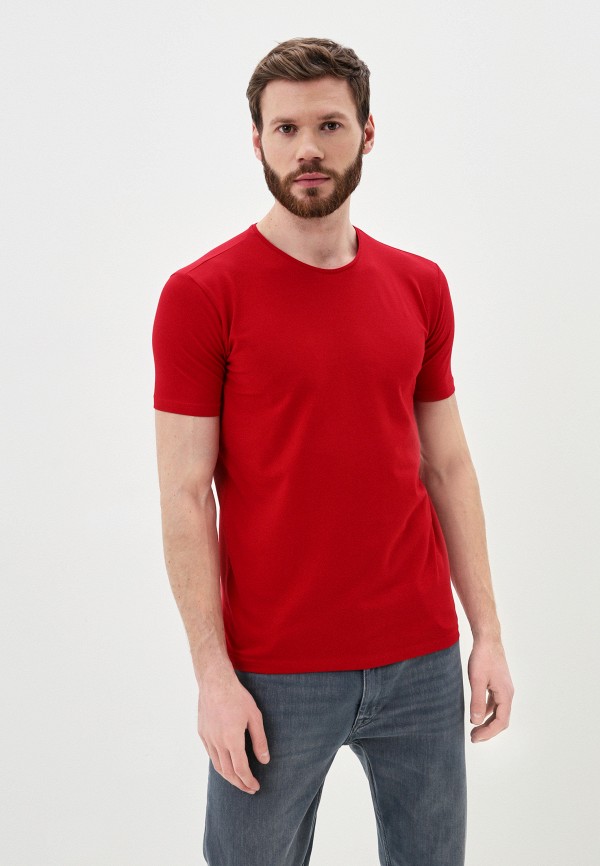 мужская футболка с коротким рукавом young & rich, красная