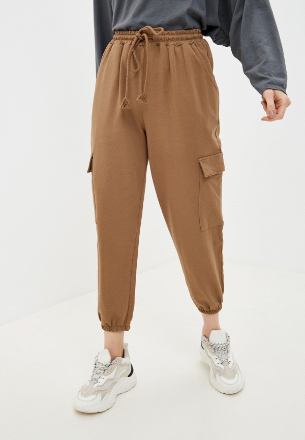 женские спортивные брюки y.two, коричневые