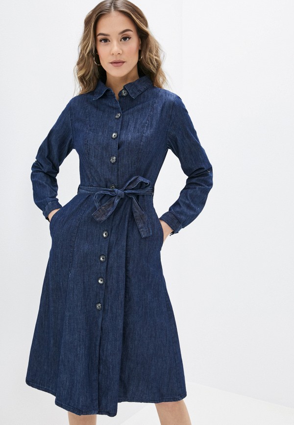 женское джинсовые платье yumi, синее