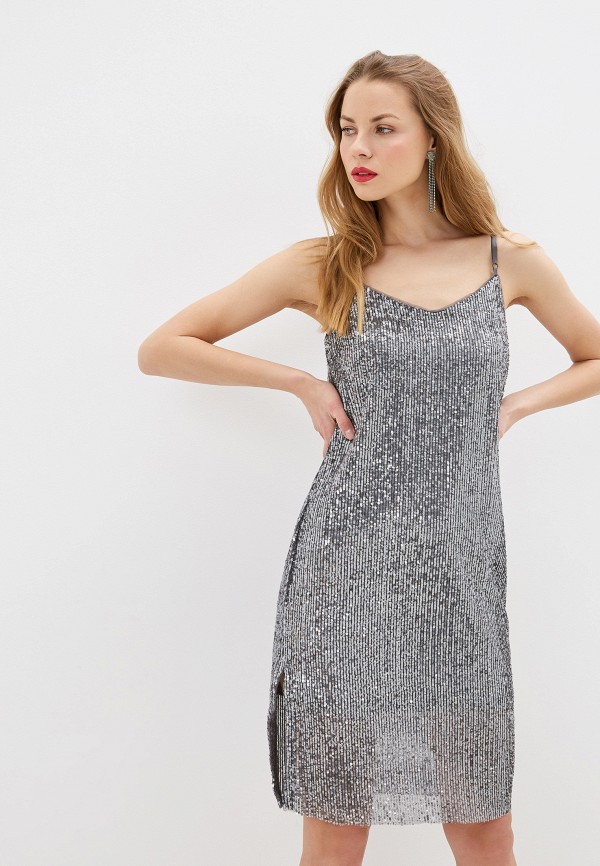женское платье zarina, серебряное