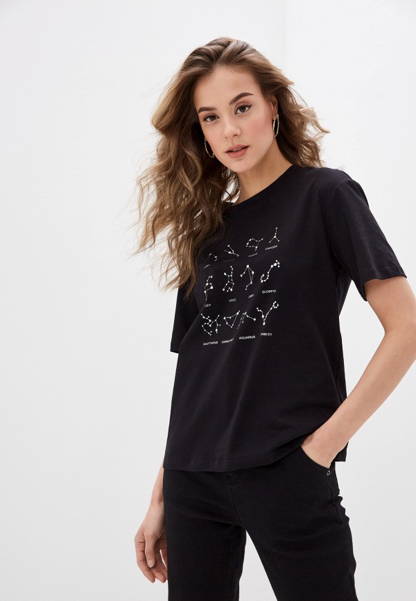 женская футболка zarina, черная