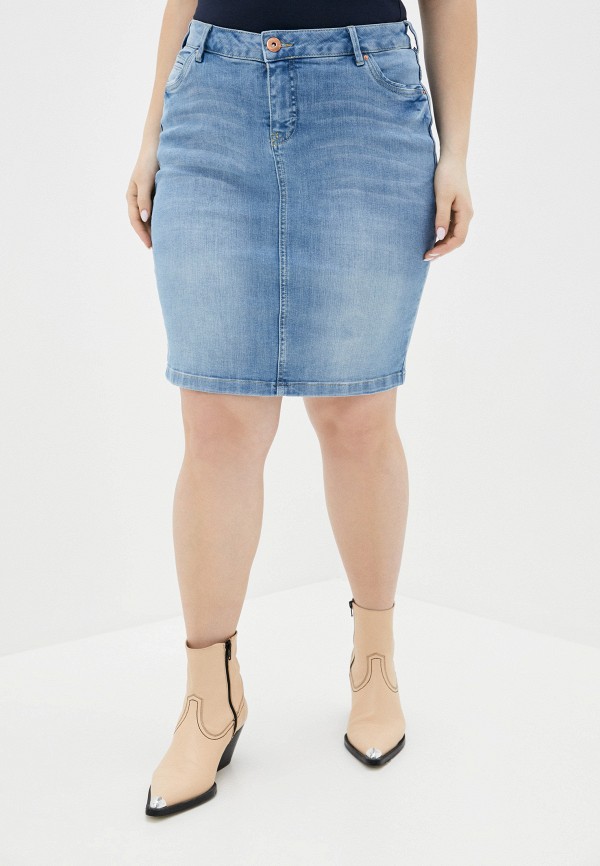 женская джинсовые юбка zizzi, голубая