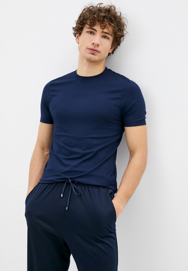 мужская футболка zimmerli, синяя