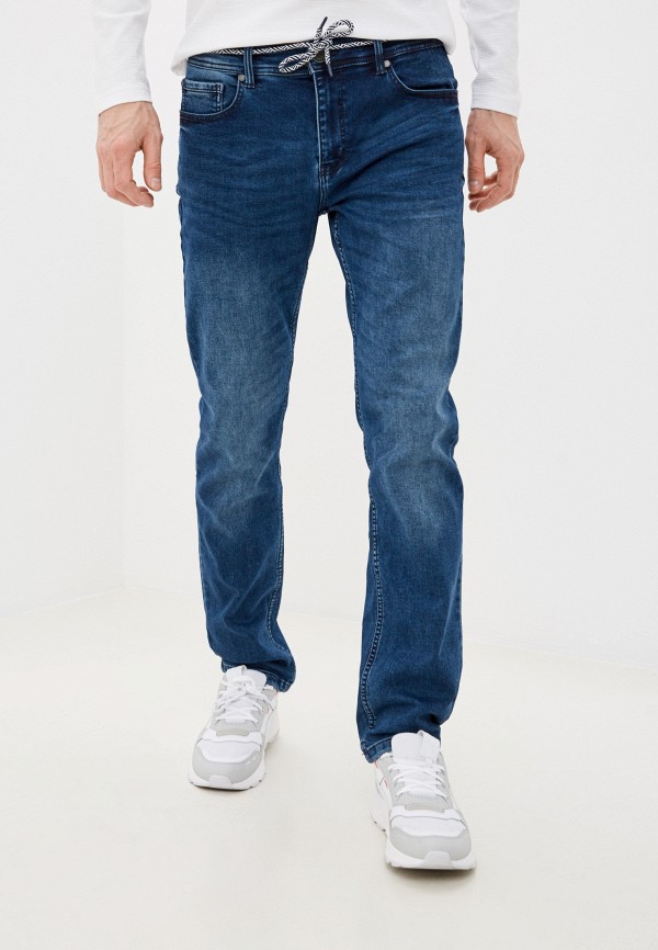 мужские зауженные джинсы zolla, синие