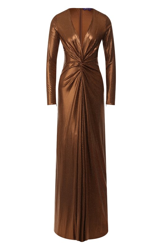 женское платье макси ralph lauren, коричневое