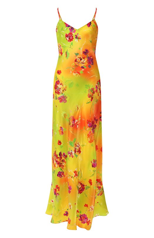 женское платье макси ralph lauren, разноцветное