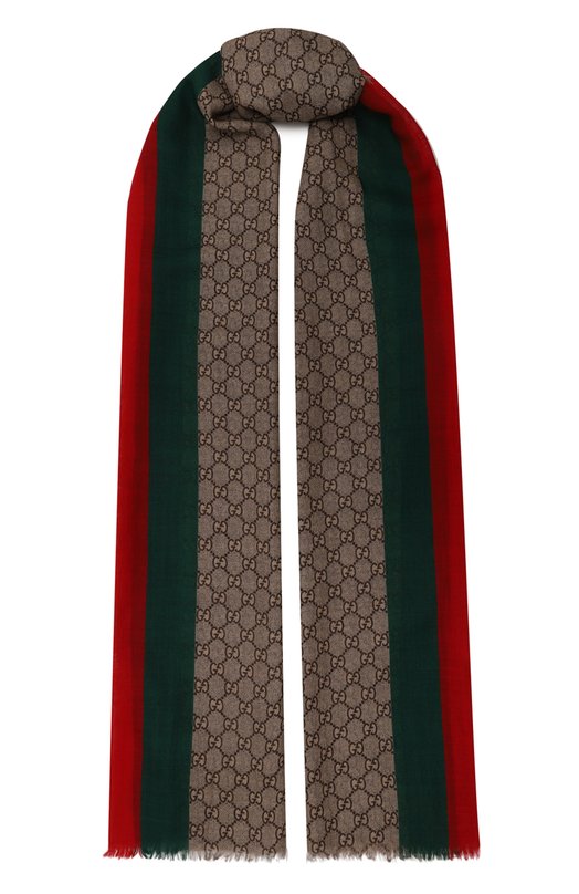 мужской шерстяные шарф gucci, коричневый