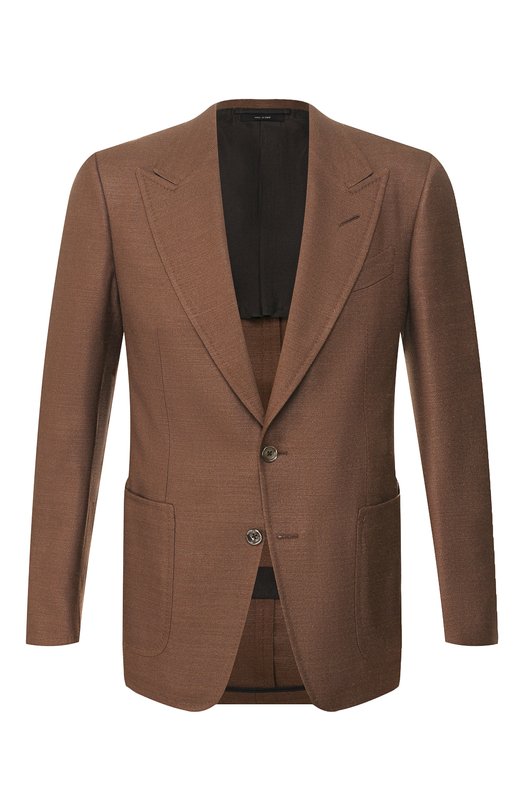 мужской шелковые пиджак tom ford, коричневый