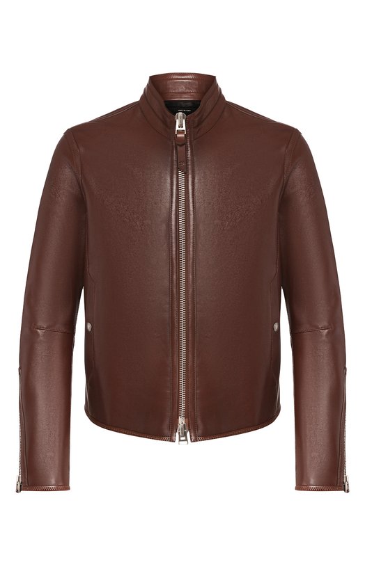 мужская кожаные куртка tom ford, коричневая