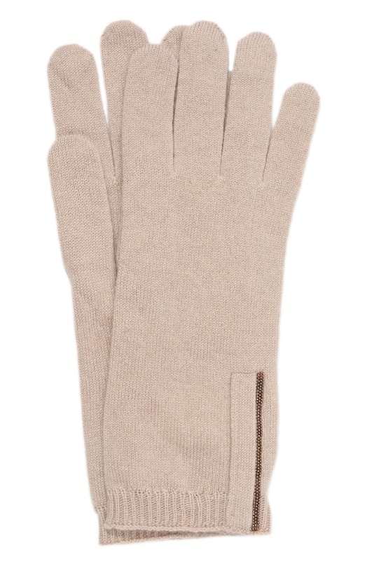 женские вязаные перчатки brunello cucinelli, серые