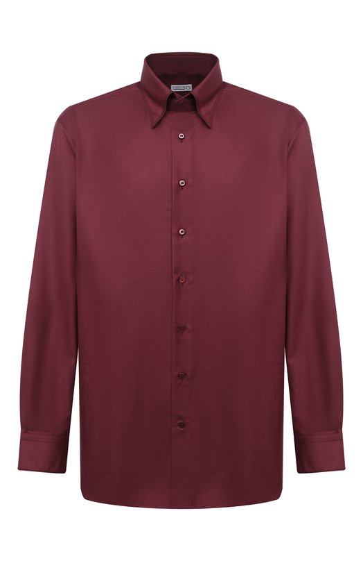 мужская шелковые рубашка zilli, бордовая