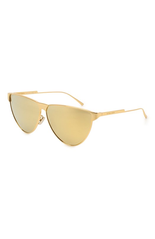 женские солнцезащитные очки кошачьи глаза bottega veneta, золотые