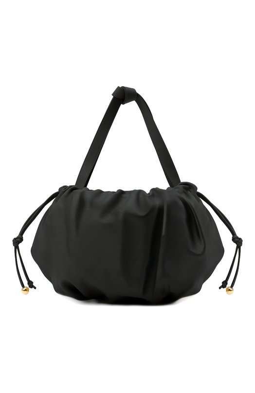 женская кожаные сумка bottega veneta, черная
