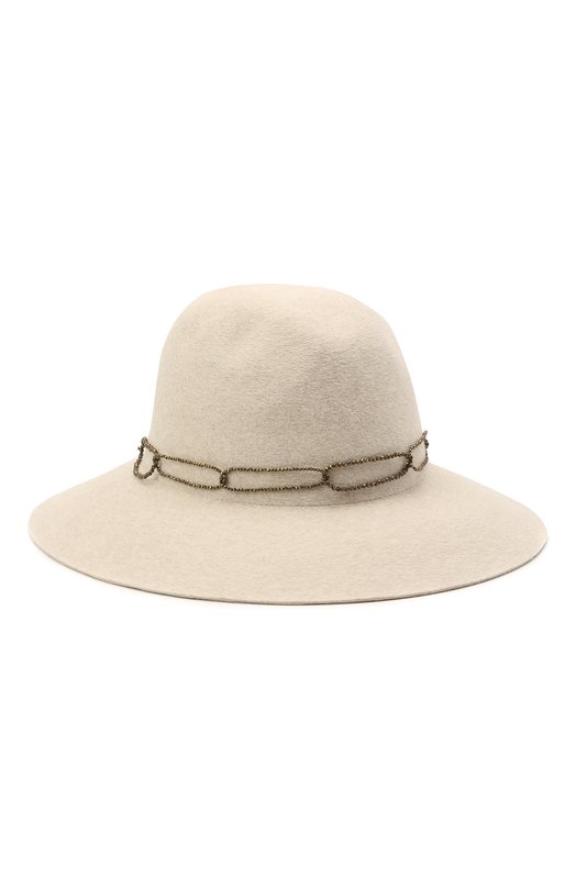 женская шляпа brunello cucinelli, кремовая