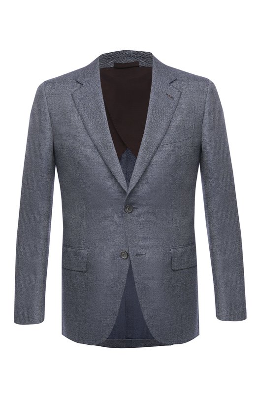 мужской шелковые пиджак zegna couture, голубой