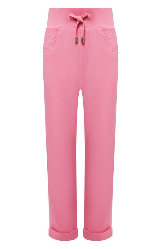 женские кашемировые брюки balmain, розовые