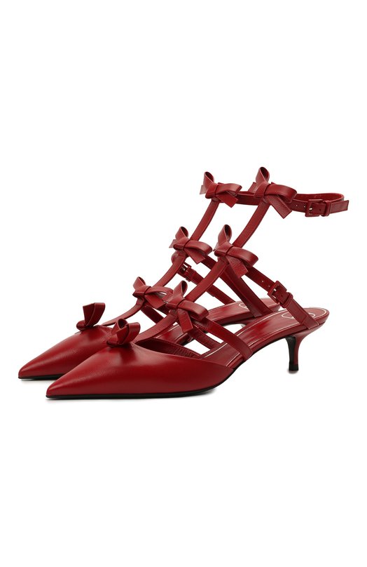 женские туфли valentino, красные