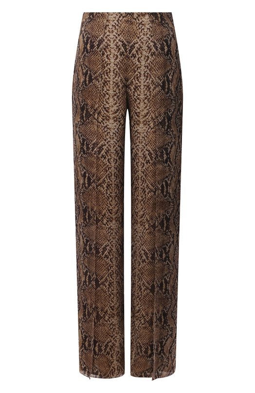 женские шелковые брюки ralph lauren, коричневые
