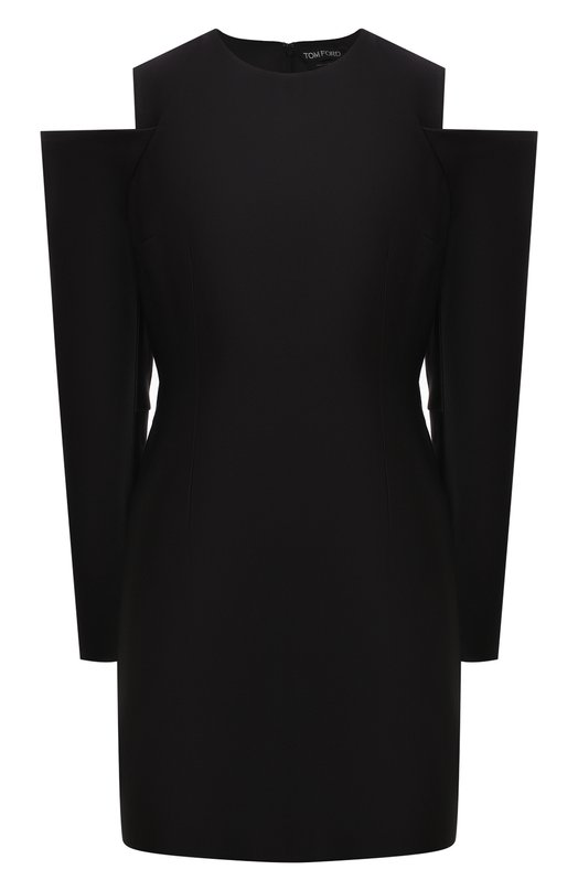 женское шелковые платье tom ford, черное