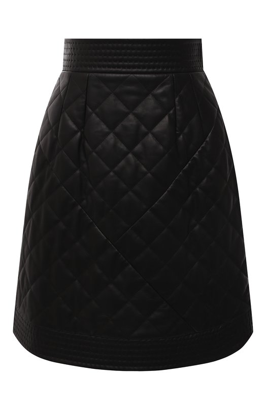 женская кожаные юбка dolce & gabbana, черная
