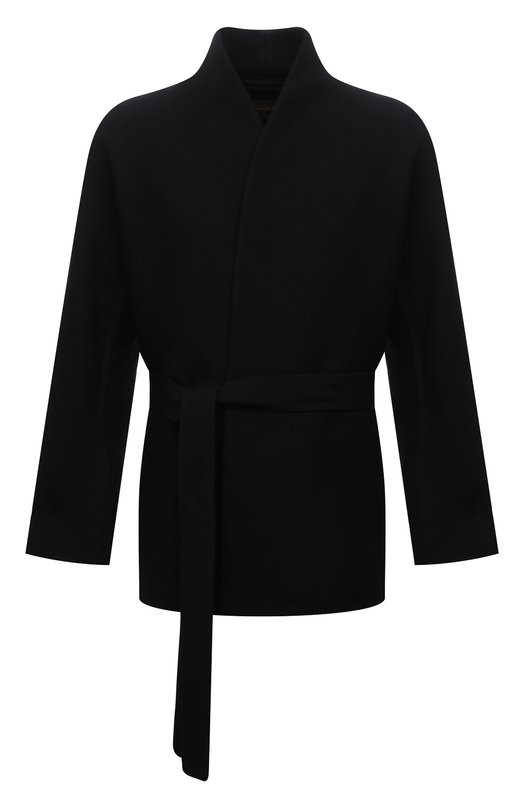 мужское шерстяное пальто zegna couture, черное